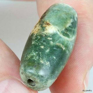 Collectible Ancient Green Stone Bead Afghanistan