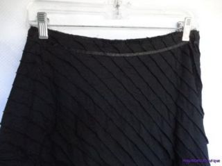 Ideology Macys Black Cotton Dimensional Asymm Lagenlook Aline Skirt