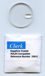 Clark Sapphire Crystal for Rolex 25 295 C 295C 25 295C