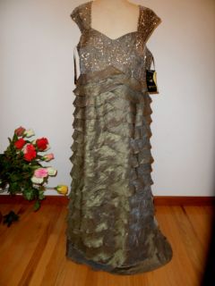 9040w New Ignite Evenings 2 5 layers Tiered Stone Party dress w