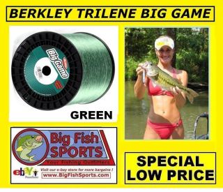 BERKLEY BIG GAME MONO Fishing Line 80lb 700yd BG180 22 1LB SPOOL GREEN
