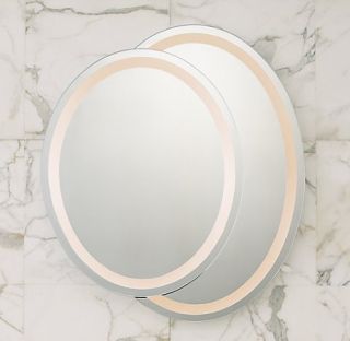 Restoration Hardware Frameless Lighted Oval Mirror