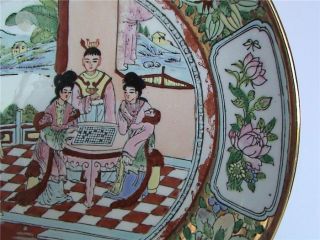 Imperial Chinese Chess Floor Porcelain Plate Hand Painted Qianlong