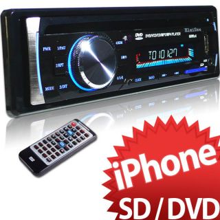 Car In Dash DVD CD SD USB MP3 AM FM Stereo Audio Player iPhone Aux in