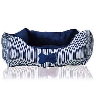 USD $ 40.79   Bone Pattern and Striated Pet Bed (Assorted Colors