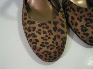 Impo Microfiber Cheetah Print Ankle Straps Wedge Heels New Womens Size
