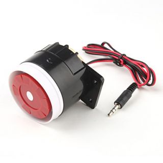 120dB laute Alarmanlage Siren Horn Speaker Buzzer (Black & Red, 6