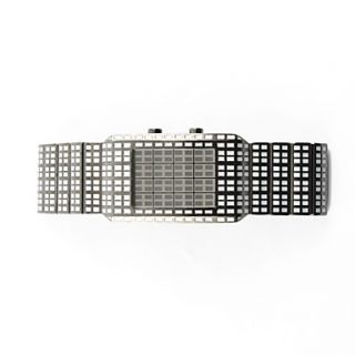 Stylish 18 LED Multicolour Lights Digit Wrist Watch(White and Square)