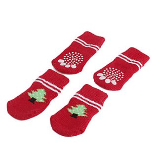 USD $ 3.19   Christmas Tree Anti Skid Socks for Dogs (S L),