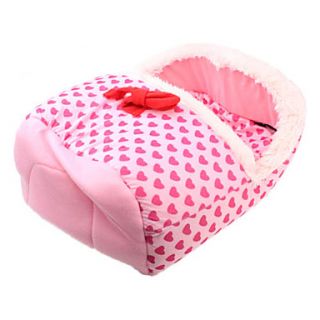 USD $ 31.59   Lovely Heart Pattern Crib Style Pet Bed (Pink,43x20x20CM