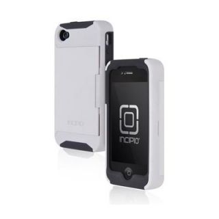Incipio Stowaway Credit Card Case for Apple iPhone 4 4S White Gray