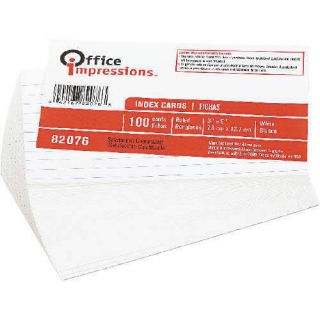 Ruled White Index Cards 100 Pack Fast SHIP $$