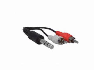  inch 1 4 6 3mm Stereo Headphone to RCA Audio Cable