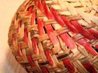  Layer Native American Cherokee Indian River Cane Grass Basket