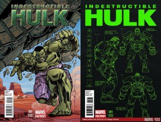 Indestructible Hulk 1 Marvel Now 3X Reg 1 25 1 50 Variant Yu Simonson