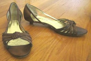 Rampage Indira Chestnut 7 5M Flat Sandals with Kitten Heels