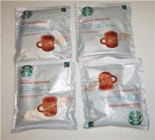 Starbucks 4 pks Coffee Medium Decaffeinated Travel Single Packs 12oz