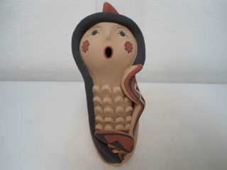 Jemez Pottery Native American Indian Corn Maiden Storyteller by