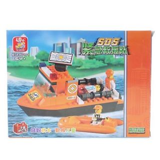 Sluban 3D DIY Puzzle SOS Boat Building Blocks Bricks Toy Sets (78pcs