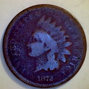 1872 G Indian Head Cent