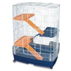 New Blue Indoor Critter Cage Habitat for Ferrets Rabbits Small Animal