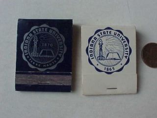1970s Terre Haute Indiana State University Sycamores 2 Matchbook Set