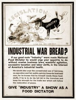 WWI Poster Industrial War Bread