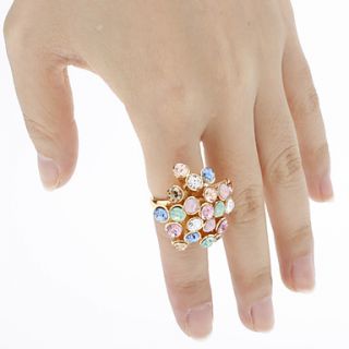 EUR € 6.43   Fancy Colored Diamond Ring Flower, Gadget a Spedizione