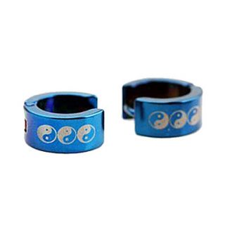 EUR € 2.47   Herren Titan Stahl Taiji Muster Ohrring (blau), alle