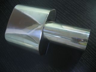 Inlet T304 Stainless Steel Trapezoidal Rolled Exhaust Tip Tail