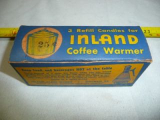 Retro Inland Glass Coffee Pot Warmer Refill Candle Pack
