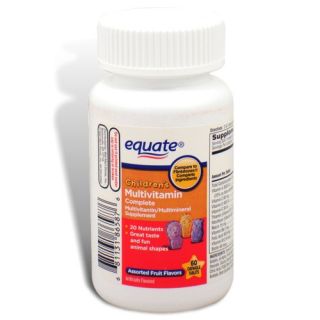 Childrens Multivitamin Complete 60 Chewable Tab Equate
