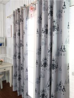  Printed Thermal Insulated Blackout Curtains Panel 2PANEL Gray