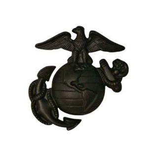 USMC EGA Insignia Enlisted Cap Hat Device Badge Black