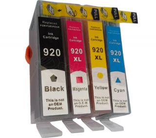 BLK & Color HP 920XL CD975AN HY ink cartridge 920 Officejet 6500 6500