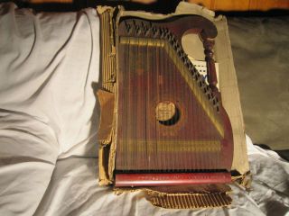 Antique Chartola Grand String Instrument 46 Strings Zither Autoharp