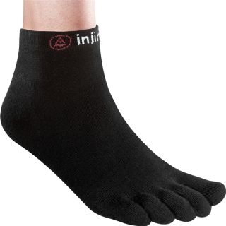 Injinji Socks Lightweight Outdoor Toe Sock Mini Crew Black 1pair