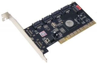 SATA II 4X Internal Serial ATA PCI Card w Softraid