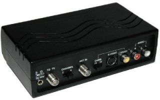  RF TV Modulator AV Signal Adapter Converter s Video Input Black