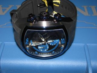 Invicta Mens 10066 Lupah Revolution Blue Black Watch Blue 3 Slot Dive