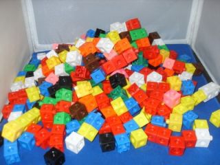 Lot of Math Manipulatives Interlocking Blocks Cubes Cuisinaire