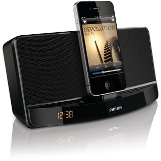 Philips AD300 Docking Speaker System for iPod iPhone MP3 w LED Alarm