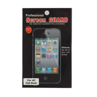  Back Screen Protector Film for iPhone 4 4S 3 Packs Clear Shield