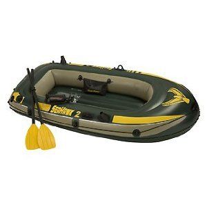 Intex Seahawk II Boat Set Inflatable River Raft Oar New