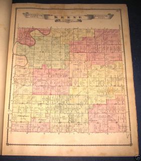 Keene Township Ionia County Michigan Plat Map 1875