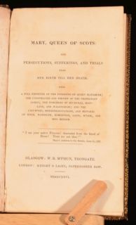 1826 Mary Queen of Scots Persecutions Sufferings Trials James Rennie