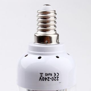 E14 66 3528 SMD 3 3.5W 150 200LM 2800 3300K Warm White LED Candle Bulb