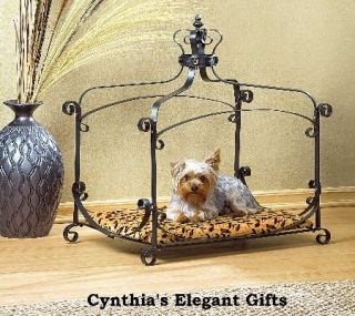 Royal Wrought Iron Pet Canopy Bed Small Dog Cat Pup Bed