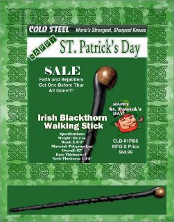 Cold Steel CLD 91PBS Irish Blackthorn Walking Stick