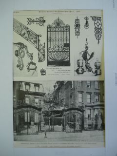 Iron Gates Railings New York NY 1891 Photo